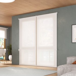 Persiana Rolô Tela Solar Screen 5% Crisdan 1,80 Largura X 1,50 Altura Branco