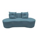 Ver imagem 3 de Sofá 3 Lugares Orgânico Curvo Madrid 180cm Linho Azul