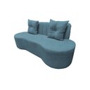 Ver imagem 5 de Sofá 3 Lugares Orgânico Curvo Madrid 180cm Linho Azul