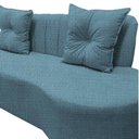 Ver mais imagens de Sofá 3 Lugares Orgânico Curvo Madrid 180cm Linho Azul