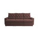 Ver imagem 6 de Sofá Retrátil 250m Suede Luxo com Mega Assento e Encosto Reclinável Milão Marrom