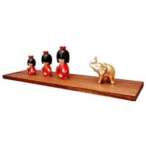 Prateleira Madeira Pinuns Maciça Suporte Invisível 40x10 Cm