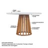 Mesa de Jantar Ripada Tokyo Redonda 150 Cm Fendi e Amêndoa - 58514 Exclusivo Wood Prime - 3