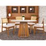 Mesa de Jantar Ripada Tokyo Redonda 150 Cm Fendi e Amêndoa - 58514 Exclusivo Wood Prime - 2