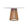 Mesa de Jantar Ripada Tokyo Redonda 150 Cm Fendi e Amêndoa - 58514 Exclusivo Wood Prime - 1