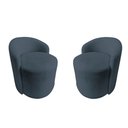 Ver imagem 2 de Kit 2 Poltronas Decorativa Yara Orgânica Bouclé Cinza