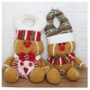 Ver imagem 1 de Kit 2 Enfeites de Porta Maçaneta Natal Biscoito Natalino
