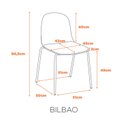 Ver imagem 3 de Cadeira Bilbao Assento em Polipropileno com Almofada e Base em Aço com Pintura Epóxi - Preto