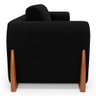 Sofá Living Bloom 180cm 02 Lugares com Pés de Madeira Bouclê Preto - Desk Design - 8