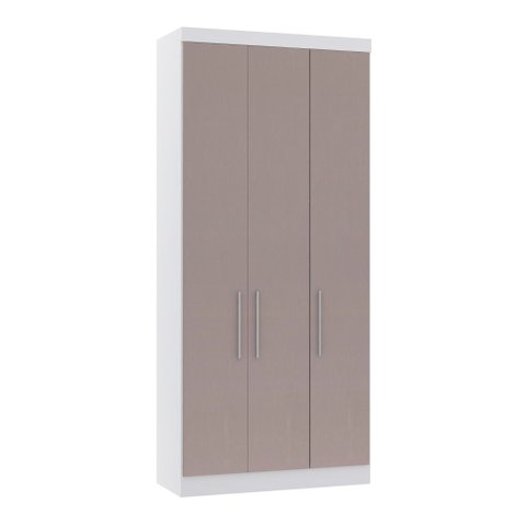Guarda Roupa Dormitório Modulado Alpes 3 Portas C/ Cabideiro - Módulo Roupeiro Alpes - Luciane:cinam