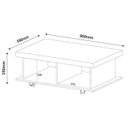Ver imagem 3 de Mesa de Centro para Sala 90 Cm 4295 Carvalho Arly