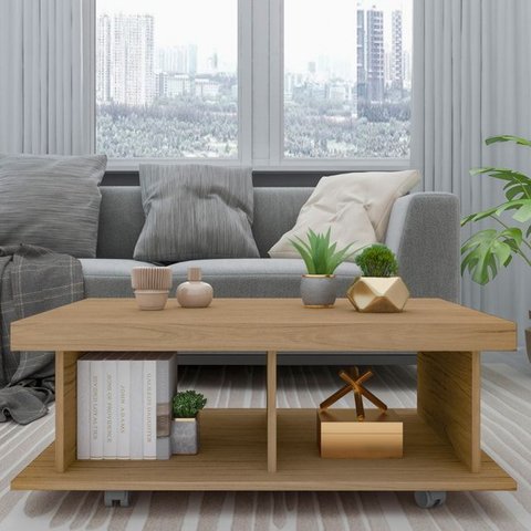 Mesa de Centro para Sala 90 Cm 4295 Carvalho Arly
