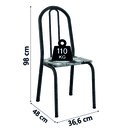 Ver imagem 4 de Conjunto Sala de Jantar Mesa Sara com 6 Cadeiras Diva 1,40m Granito Preto Craquelado/folha Artefamol