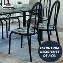 Ver imagem 6 de Conjunto Sala de Jantar Mesa Sara com 6 Cadeiras Diva 1,40m Granito Preto Craquelado/folha Artefamol