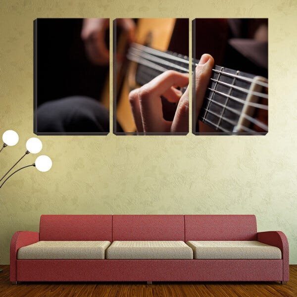 Quadro Decorativo 80x140 cordas de violão música - 2