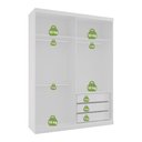 Ver imagem 2 de Guarda Roupas Modulado Solteiro com Espelho 176cm 2 Portas de Correr 100% MDF Royal