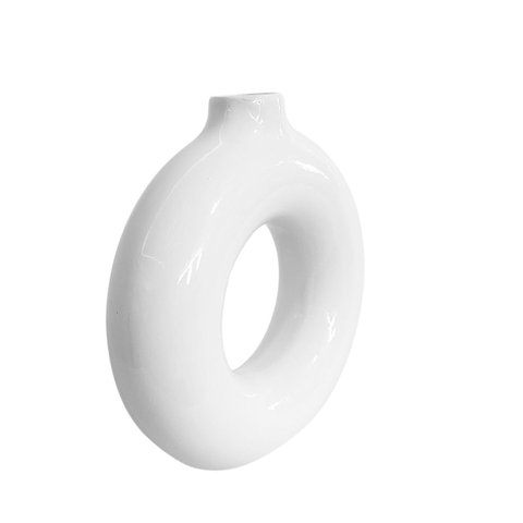 Vaso de Cerâmica Aro P 13,5x4x14 Cm - Elegância e Modernidade na Decoração