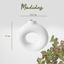 Ver imagem 3 de Vaso de Cerâmica Aro P 13,5x4x14 Cm - Elegância e Modernidade na Decoração