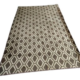 TAPETE JACQUARD SALA LUXUOSO 2,00X2,30- LOSANGO BEGE ESCURO - 2
