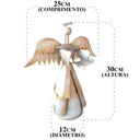 Ver imagem 2 de Anjo Branco e Dourado Rústico Com Livro Para Enfeite de Natal Libertas Rosas Artesanato Anjo Gradien