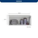 Ver imagem 3 de Armário Geladeira 80cm 1 Porta Basculante Yescasa Unna Branco/Azul