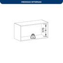 Ver imagem 6 de Armário Geladeira 80cm 1 Porta Basculante Yescasa Unna Branco/Azul