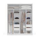 Ver imagem 3 de Guarda-roupa Casal Lisboa 4 Portas 4 Gavetas Branco - Politorno