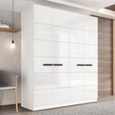 Ver imagem 1 de Guarda-roupa Casal Lisboa 4 Portas 4 Gavetas Branco - Politorno