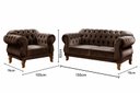 Ver imagem 3 de Kit Namoradeira Duquesa Chesterfield 2 Lugares + 1 Poltrona - Veludo Marrom