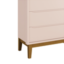 Ver imagem 3 de Kit 2 Cômodas Infantil 3 Gavetas Rosa Classic Madeira