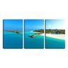 Quadro Decorativo 80x140 resort sobre água cristalina do mar - 2