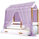 Ver imagem 2 de Bicama Montessoriana Solteiro Montessori Exclusiv com Colchão e Voal Lilás MDF Branco Divaloto