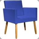 Ver imagem 1 de Poltrona Decorativa para Sala Recepção Consultório Nina Material Sintético Cores Pé Palito Castanho