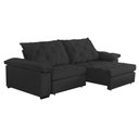 Ver imagem 3 de Sofá Retrátil e Reclinável 2,30m Clara | Conforto Premium e Design Elegante Grafite
