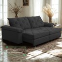 Ver mais imagens de Sofá Retrátil e Reclinável 2,30m Clara | Conforto Premium e Design Elegante Grafite