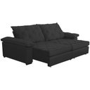 Ver imagem 4 de Sofá Retrátil e Reclinável 2,30m Clara | Conforto Premium e Design Elegante Grafite