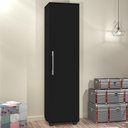 Ver imagem 2 de Armário Multiúso Sofia J&a Móveis 01 Porta 04 Prateleiras – Preto Fosco