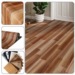 Piso Vinil 0,7mm Pvc em Manta Imita o Madeirado Rolo 1x10mt Cor:219101 - 1
