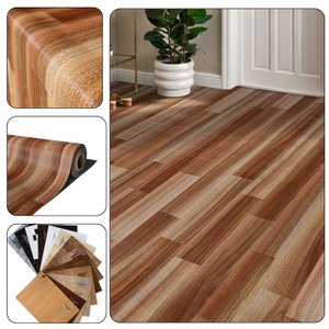 Piso Vinil 0,7mm Pvc em Manta Imita o Madeirado Rolo 1x10mt Cor:219101