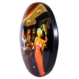 Luminoso de Parede Estrelas de Hollywood Elvis Marilyn James Dean Bogie Retrô Vintage Bar, Garagem - 3