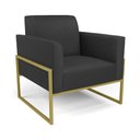 Ver imagem 4 de Sofá Namoradeira com 2 Poltronas Base Industrial Alta Dourado Marisa Corino D03 - D’RossiPre