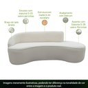 Ver imagem 3 de Sofá Curvo 3 Lugares 210cm Eron Braço Direito Bouclé Off White - Nexta Casa