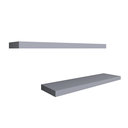 Ver imagem 2 de Kit 2 Prateleiras Retas Decorativas com Suporte Invisível Mdf 60x15 Plancasa:azul Sereno