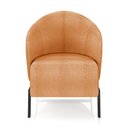 Ver imagem 5 de Kit 2 Poltronas Decorativa Sala de Estar Kenya Pés em Ferro Bouclê Preto/terracota G33 - Gran Belo