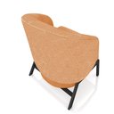 Ver mais imagens de Kit 2 Poltronas Decorativa Sala de Estar Kenya Pés em Ferro Bouclê Preto/terracota G33 - Gran Belo