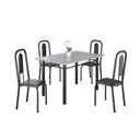 Ver imagem 2 de Conjunto Sala de Jantar com 4 Cadeiras Lívia Preto