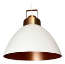Ver imagem 4 de Lustre Pendente Utron King Estilo Industrial Alumínio 40cm - Branco/cobre Duo Color