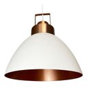 Ver imagem 4 de Lustre Pendente Utron King Estilo Industrial Alumínio 40cm - Branco/cobre Duo Color