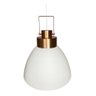 Lustre Pendente Utron King Estilo Industrial Alumínio 40cm - Branco/Cobre Duo color - 2