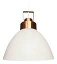 Ver imagem 3 de Lustre Pendente Utron King Estilo Industrial Alumínio 40cm - Branco/cobre Duo Color